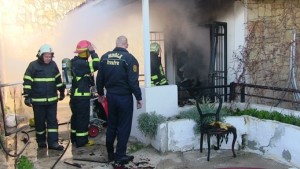 Bodrum'da ev yangını