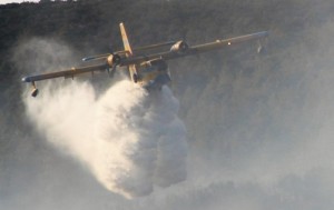 Bodrum-orman yangını-uçakla müdahale