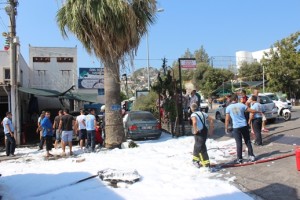 bodrum-araç yangını