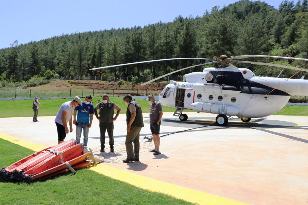 2 Yangın Helikopteri Göreve Başladı