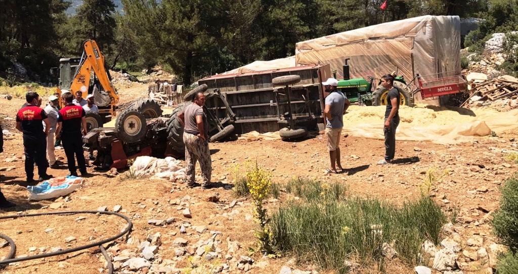 Traktör Kazasından Sağ Kurtuldu
