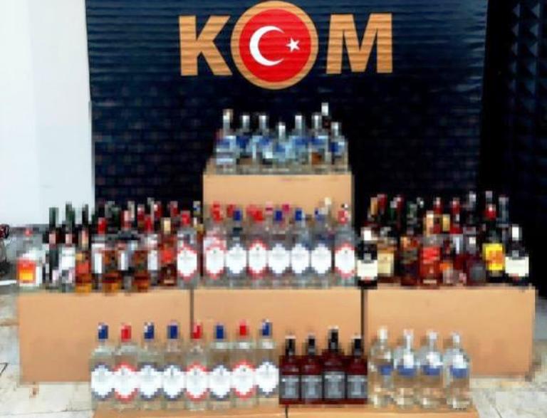 1788 şişe sahte bandrollü içki ele geçirildi