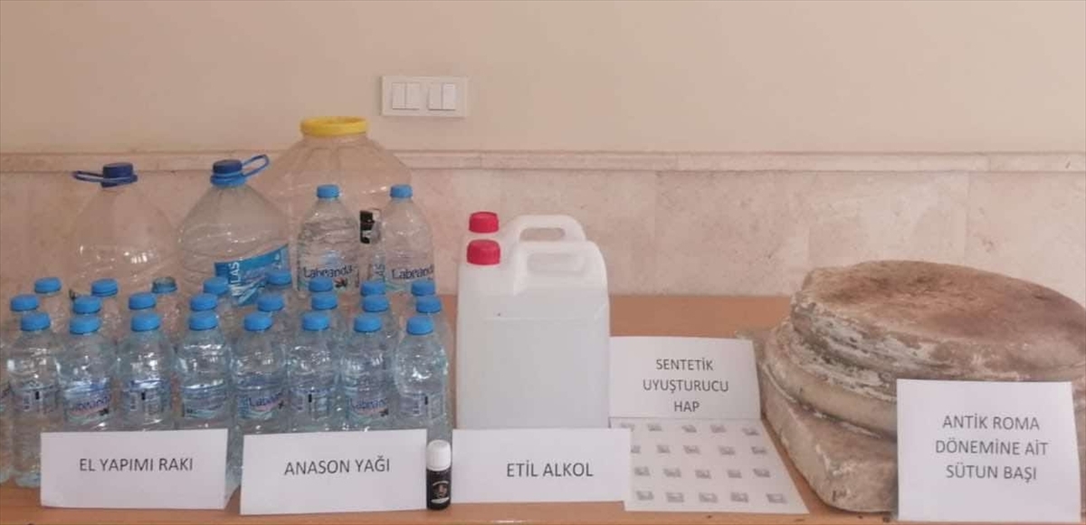 Sahte İçki Operasyonunda Tarihi Eser Ele Geçirildi