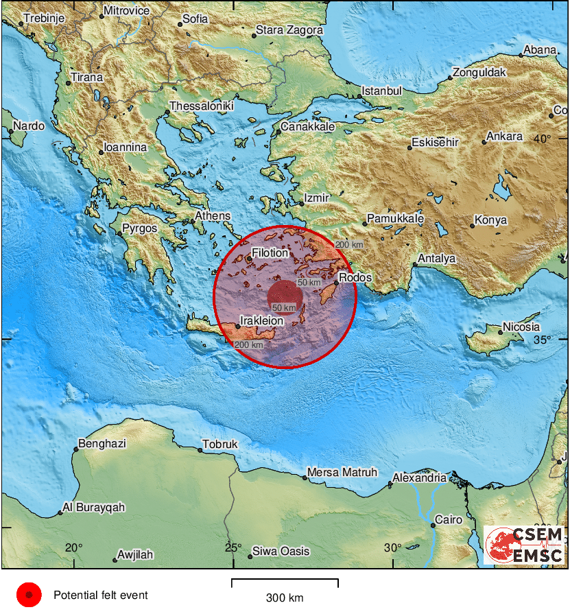 Ege Denizinde Büyük Deprem