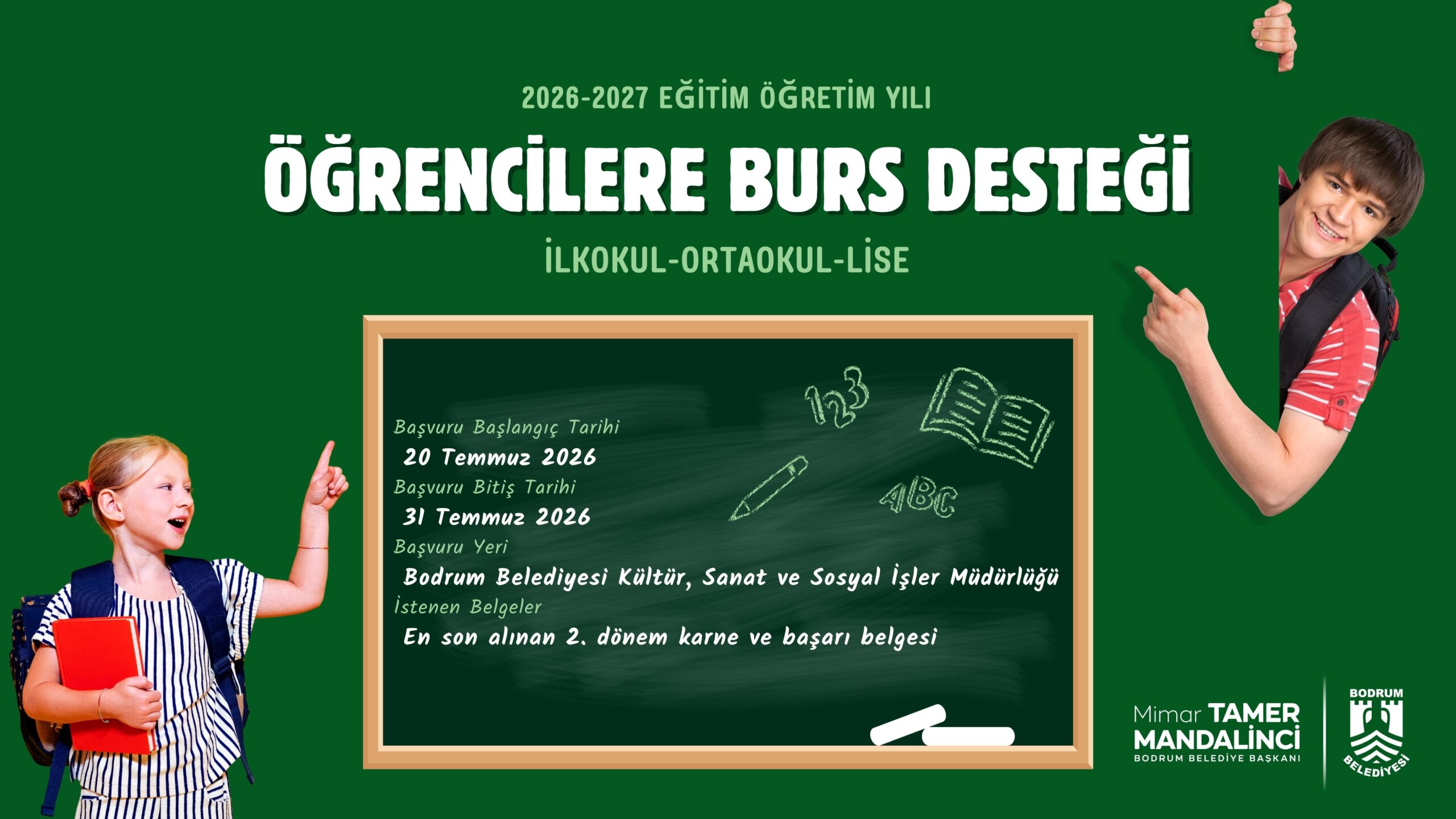 Belediyeden Öğrencilere Burs Desteği
