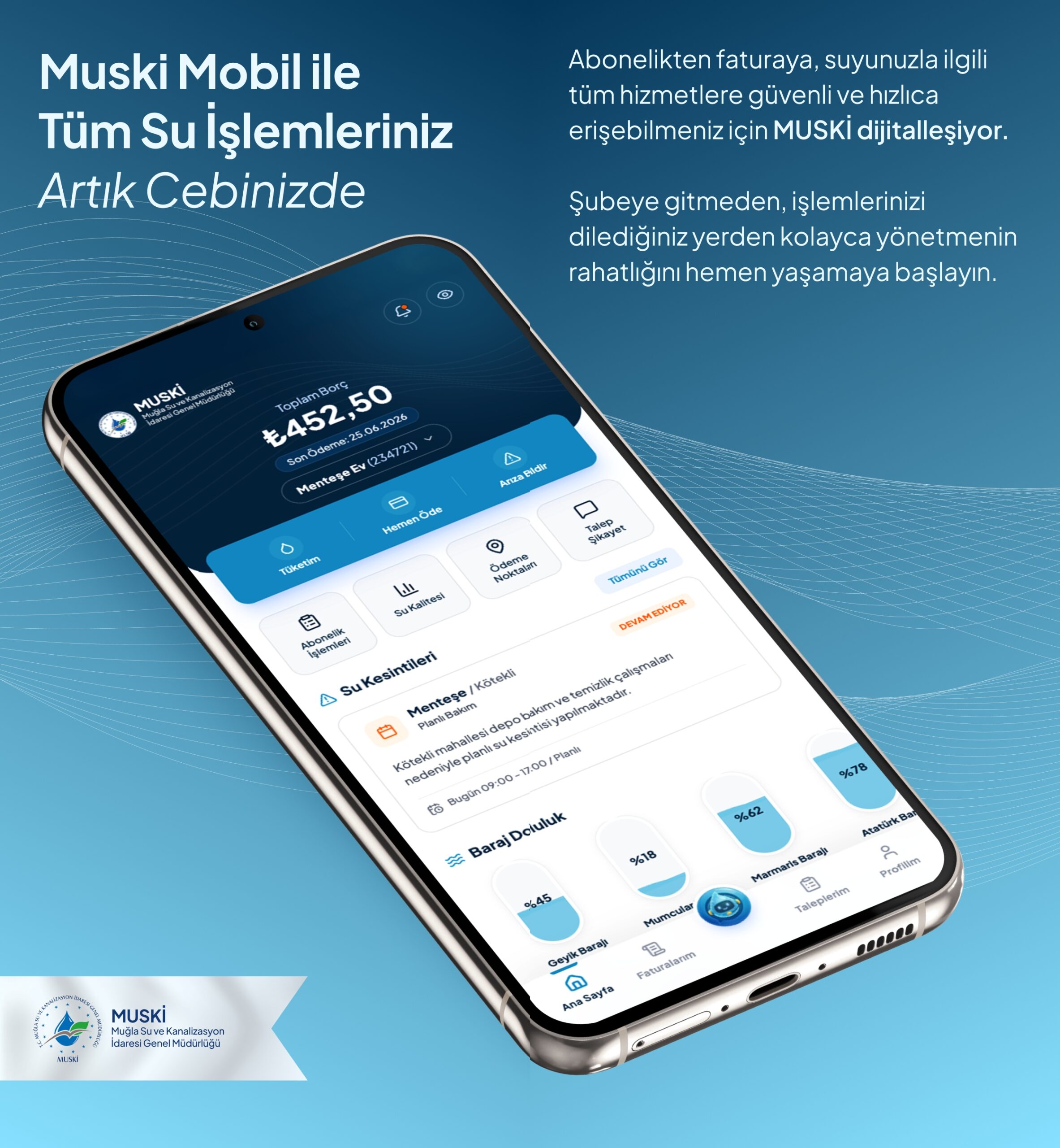 MUSKİ Hizmetleri Mobil Uygulamaya Taşındı